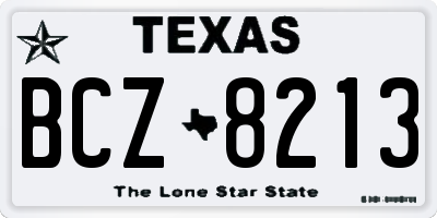 TX license plate BCZ8213