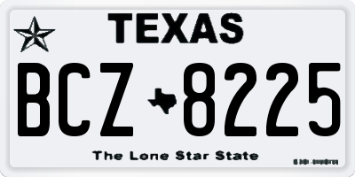 TX license plate BCZ8225