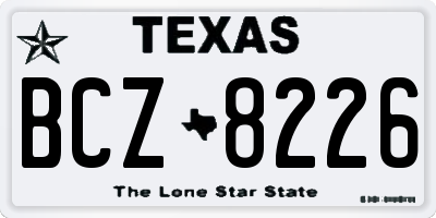 TX license plate BCZ8226