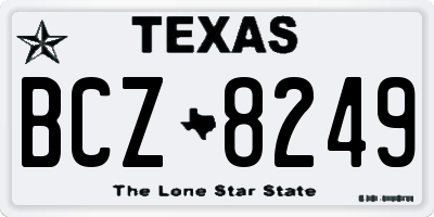 TX license plate BCZ8249