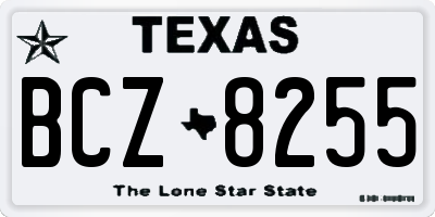 TX license plate BCZ8255