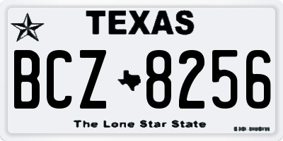 TX license plate BCZ8256