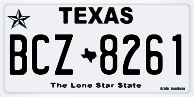 TX license plate BCZ8261