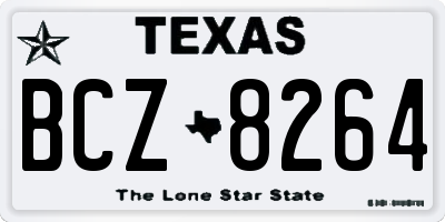 TX license plate BCZ8264