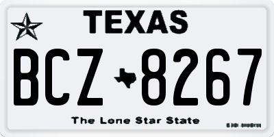 TX license plate BCZ8267