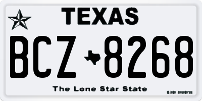 TX license plate BCZ8268