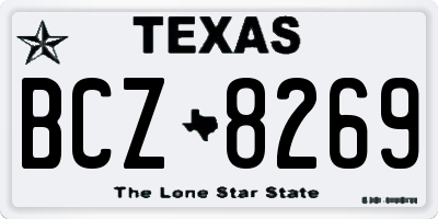 TX license plate BCZ8269