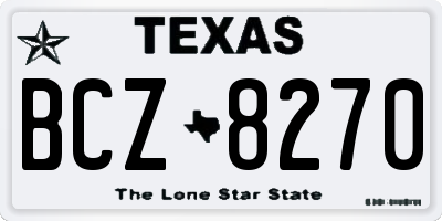 TX license plate BCZ8270