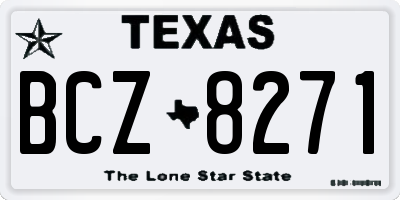 TX license plate BCZ8271