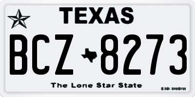 TX license plate BCZ8273