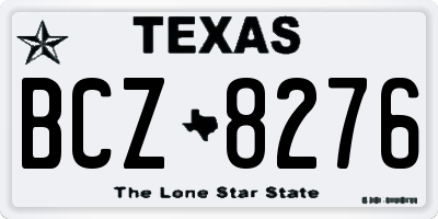 TX license plate BCZ8276