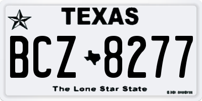 TX license plate BCZ8277