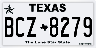 TX license plate BCZ8279