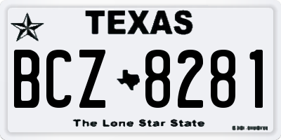 TX license plate BCZ8281