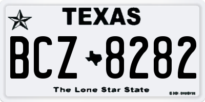 TX license plate BCZ8282