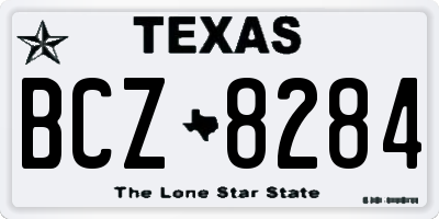 TX license plate BCZ8284