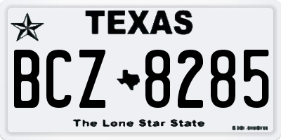 TX license plate BCZ8285