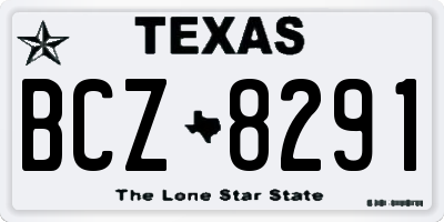 TX license plate BCZ8291