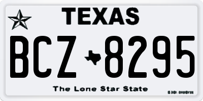 TX license plate BCZ8295