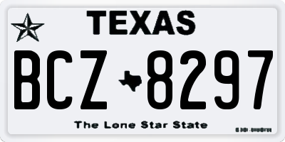 TX license plate BCZ8297