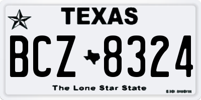 TX license plate BCZ8324