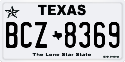 TX license plate BCZ8369