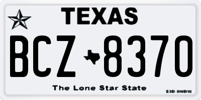 TX license plate BCZ8370
