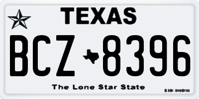 TX license plate BCZ8396