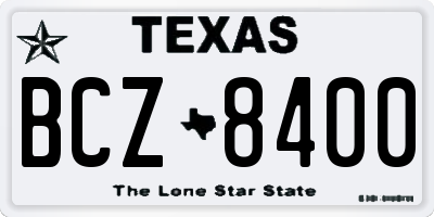 TX license plate BCZ8400