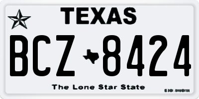 TX license plate BCZ8424