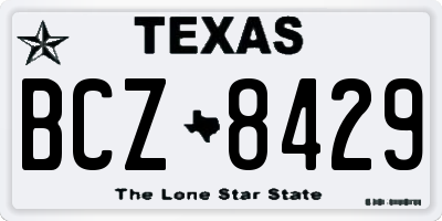 TX license plate BCZ8429