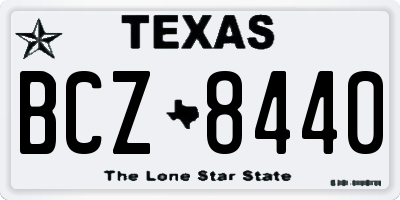 TX license plate BCZ8440
