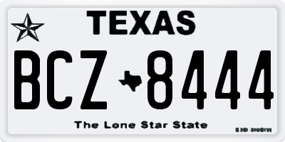 TX license plate BCZ8444