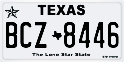 TX license plate BCZ8446