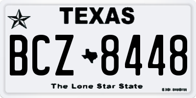 TX license plate BCZ8448