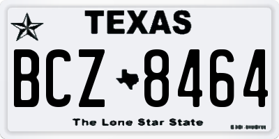 TX license plate BCZ8464