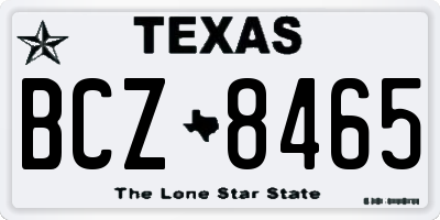 TX license plate BCZ8465