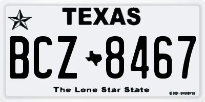 TX license plate BCZ8467