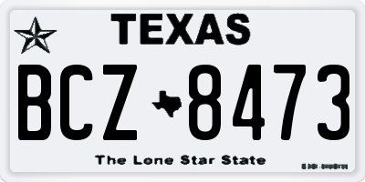 TX license plate BCZ8473