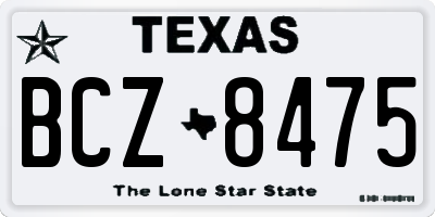 TX license plate BCZ8475