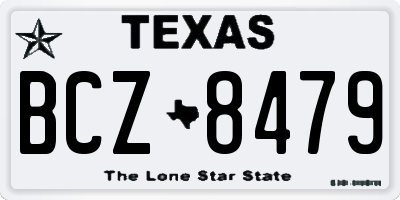 TX license plate BCZ8479