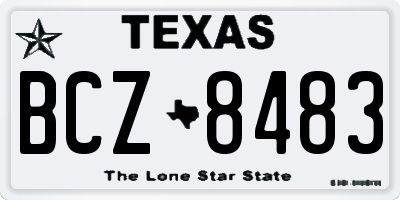 TX license plate BCZ8483
