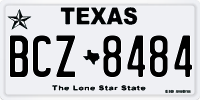 TX license plate BCZ8484