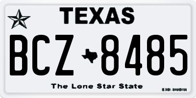 TX license plate BCZ8485