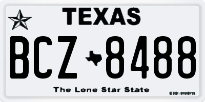 TX license plate BCZ8488