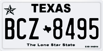 TX license plate BCZ8495