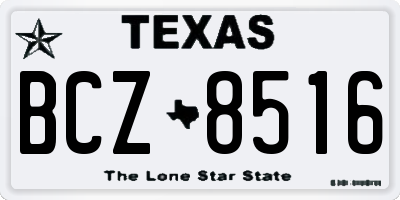 TX license plate BCZ8516