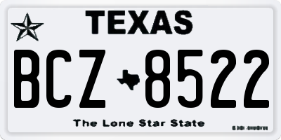 TX license plate BCZ8522