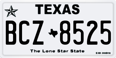 TX license plate BCZ8525