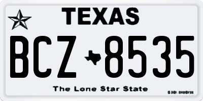 TX license plate BCZ8535